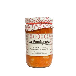 Judías con chorizo y jamón